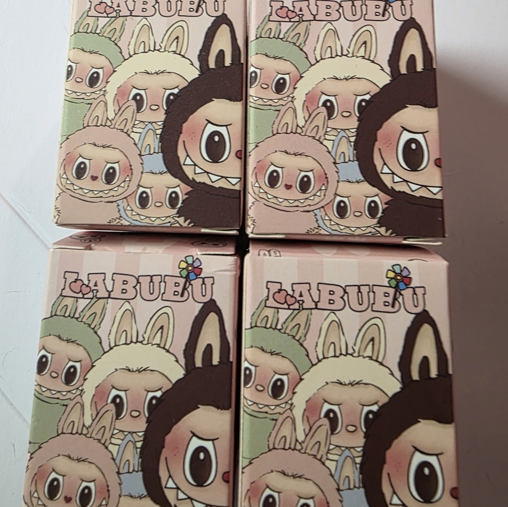 4 Labubu Mini Key Chain/Handbag/Backpack Charms & 2 Monsters Labubu. 6 Pieces!